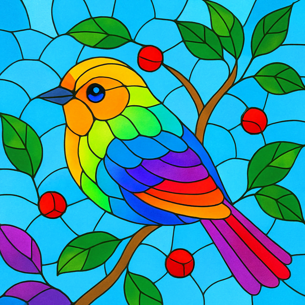Stained Glass Bird